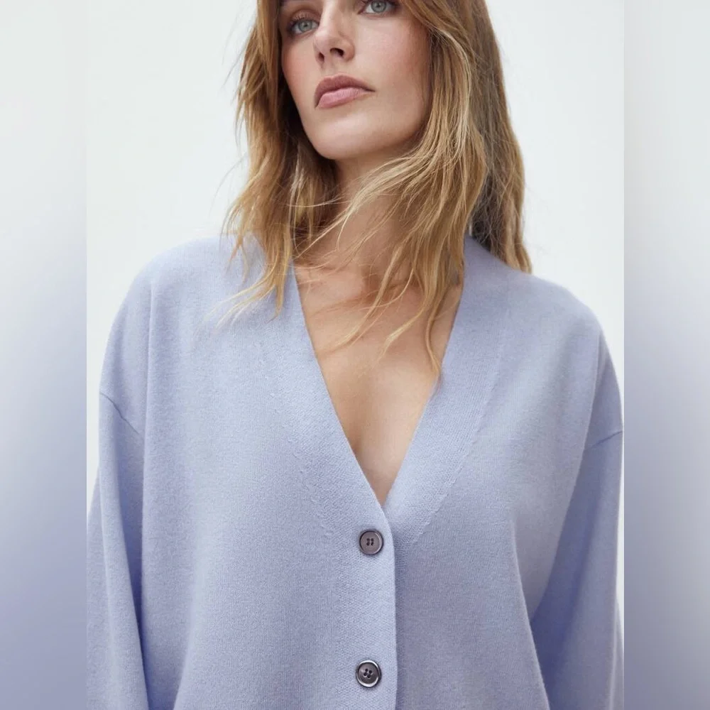 Massimo Dutti Cashmere Wool cardigan sweater - Picture 1 of 7